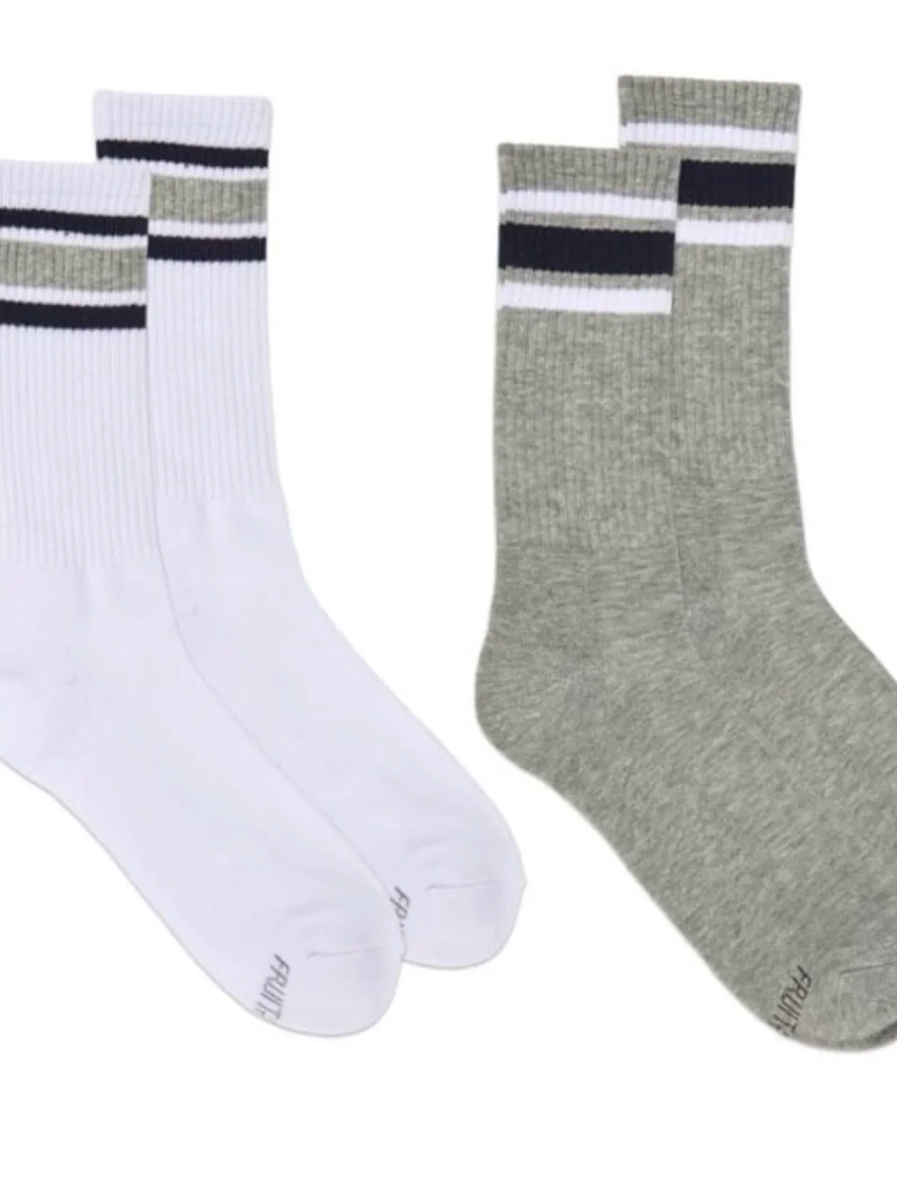 Fruit of the Loom Mens Americana Crew Socks, 2-Pack